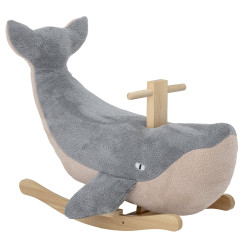 Baleine à bascule en peluche bleu MOBY