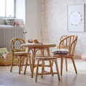 Table ronde en rotin naturel
