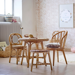 Table ronde en rotin naturel