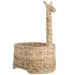 Rangement jouets forme girafe en jacinthe d'eau GIRAFETTE