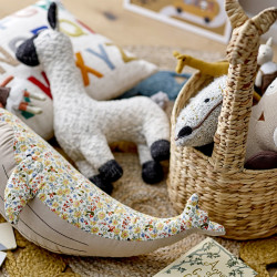 Rangement en forme de girafe pour jouets en jute GIRAFETTE