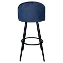 Lot de 2 tabourets de bar velours-JAMES