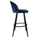 Lot de 2 tabourets de bar velours-JAMES