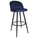 Lot de 2 tabourets de bar velours-JAMES