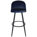 Lot de 2 tabourets de bar velours-JAMES