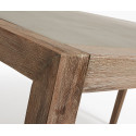 Table à manger pied bois plateau effet ciment SHEVY - 160cm
