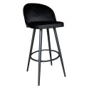 Lot de 2 tabourets de bar velours-JAMES