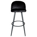 Lot de 2 tabourets de bar velours-JAMES
