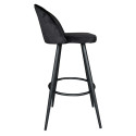 Lot de 2 tabourets de bar velours-JAMES