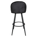 Lot de 2 tabourets de bar velours-JAMES