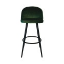 Lot de 2 tabourets de bar velours-JAMES