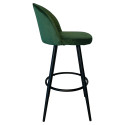 Lot de 2 tabourets de bar velours-JAMES