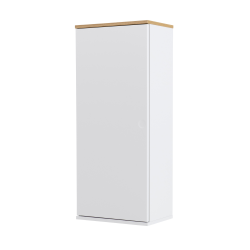 Armoire murale 1 porte 95x40,5cm en bois blanc ZINO