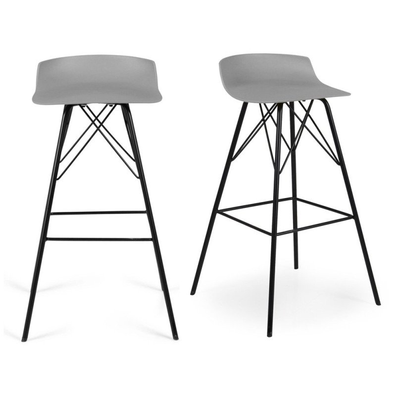 Lot de 2 tabourets de bar- TOREDIO