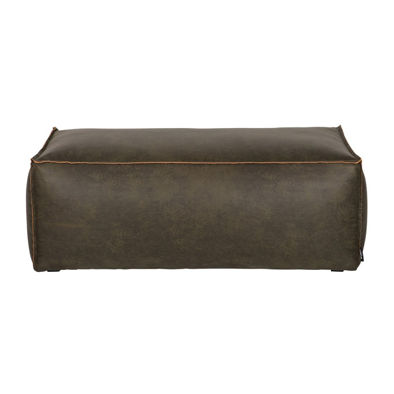 Grand pouf rétro cuir 120x43cm COLORADO