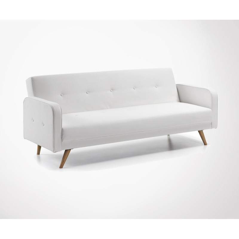 Grand Canape Lit 2 Places 210cm 2 Couleurs Style Nordique