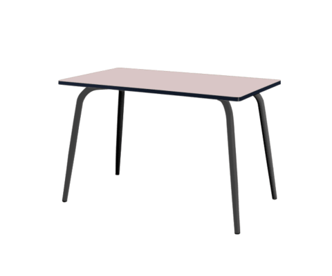 Table uni 120x70cm pieds bruts 
