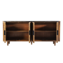 Buffet bas 4 portes en bois naturel