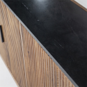 Buffet bas 4 portes en bois naturel