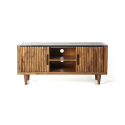 Meuble TV 2 portes en bois naturel