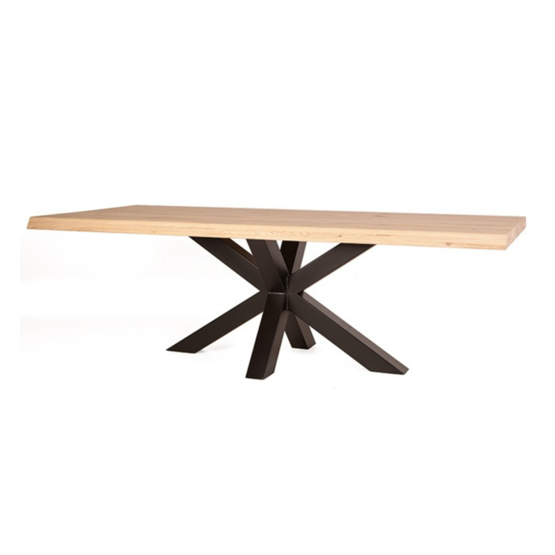 Table rectangulaire 200x100cm en bois et métal