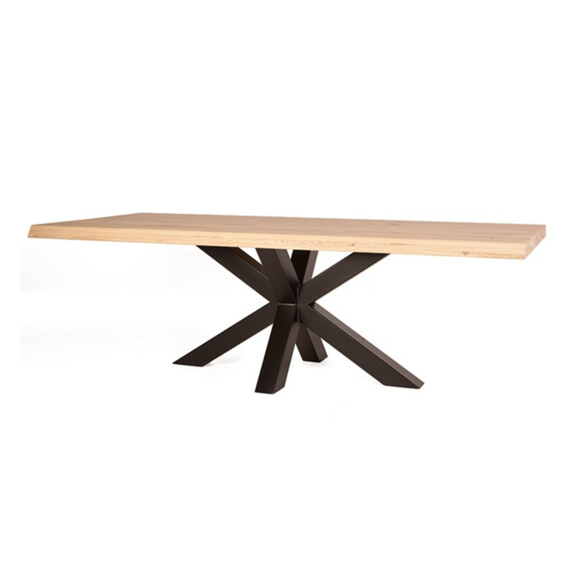 Table à manger bois massif et métal noir / Rectangulaire pour salle à manger