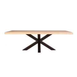 Table rectangulaire 240x100 cm en bois et métal