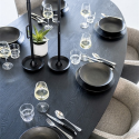 Table ovale 240x110 cm en bois et métal