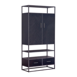 Armoire 200x100 cm en bois et métal