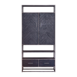 Armoire 200x100 cm en bois et métal