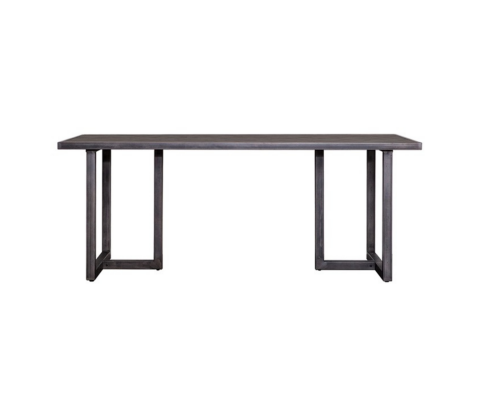 Table rectangulaire 240x100cm noir en bois et métal