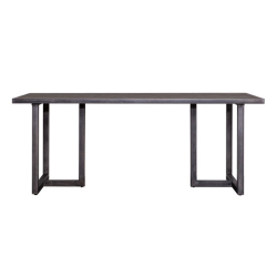 Table rectangulaire 240x100cm noir en bois et métal
