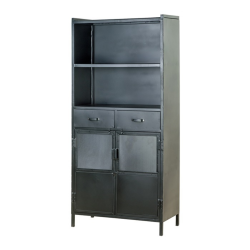 Buffet haut rectangulaire 180cmx90 noir en fer