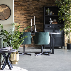 Buffet haut rectangulaire 180cmx90 noir en fer