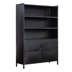 Buffet haut rectangulaire 180x125cm noir en fer