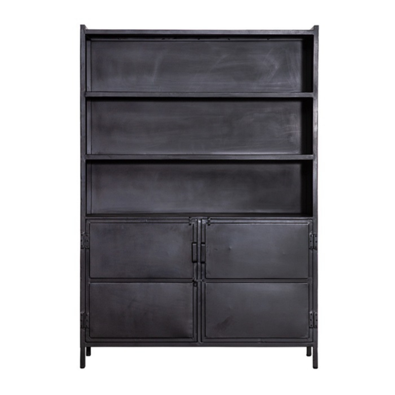 Buffet haut rectangulaire 180x125cm noir en fer