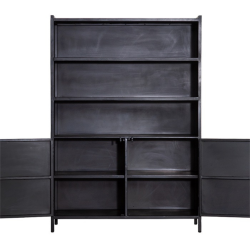 Buffet haut rectangulaire 180x125cm noir en fer