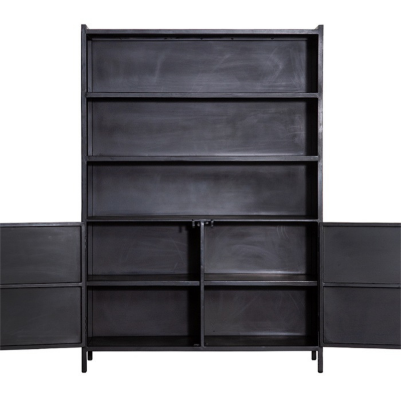 Buffet haut rectangulaire 180x125cm noir en fer