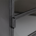 Buffet haut rectangulaire 180x63cm noir en fer