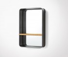 Miroir avec étagère métal bois BOYO - 51x77cm