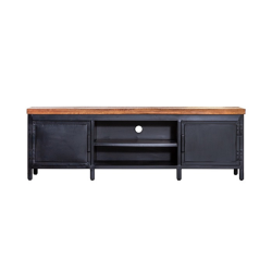 Meuble TV rectangulaire 55x170cm en bois et métal