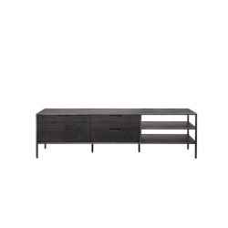 Meuble TV 45x210cm en bois et métal