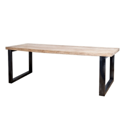 Table à manger 78x200cm en bois et métal