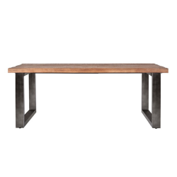 Table à manger 78x200cm en bois et métal