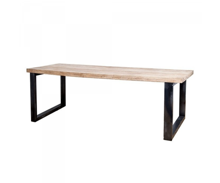 Table à manger 78x240cm en bois et métal