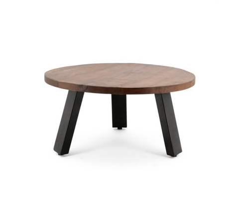 Table d'appoint 35x70cm en bois et métal