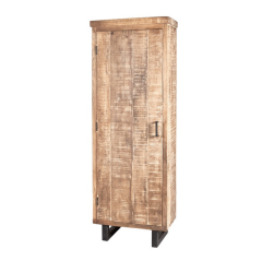 Armoire 1 porte 197x66cm en bois et métal DOUDI