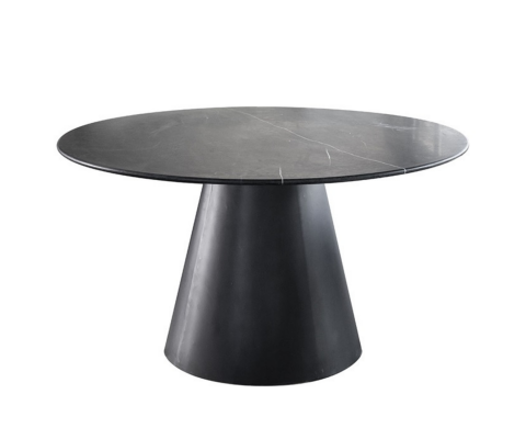 Table ronde 76x137cm en marbre et fer