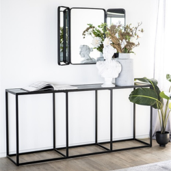 Console 80x180cm en marbre et fer