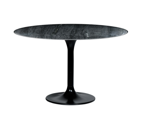 Table ronde 76X120cm en marbre et fer